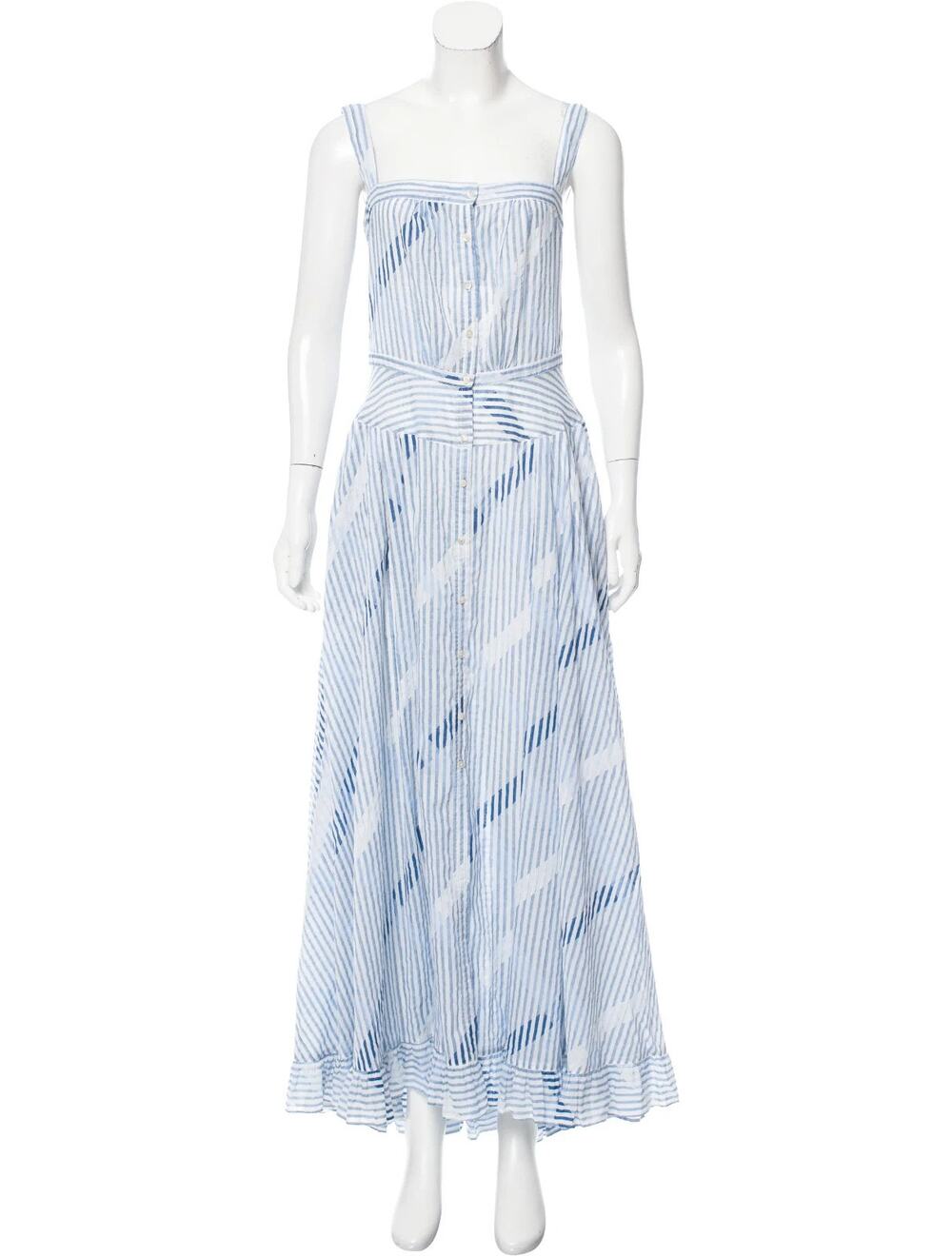 Thierry Colson Striped Maxi Dress